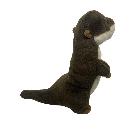 Petting Zoo Otter Plush 9" Brown Cream Sea Stuffed Animal Toy - Picture 4 of 8